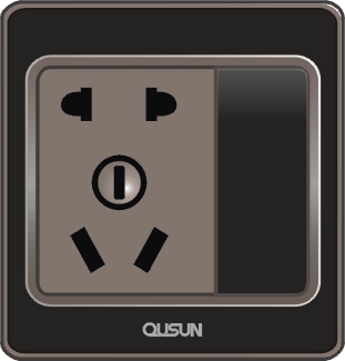 一位單極大蹺板二三極插座