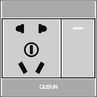 一位單極大蹺板二三極插座