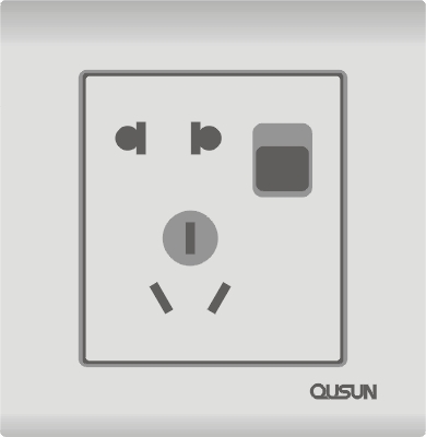 一位單極小按鈕二三極插座