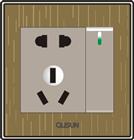 一位單極大蹺板二三極插座