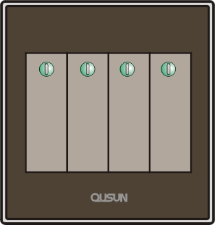 四位單極大蹺板開關