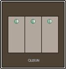 三位單極大蹺板開關