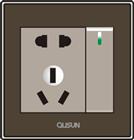 一位單極小按鈕二三極插座